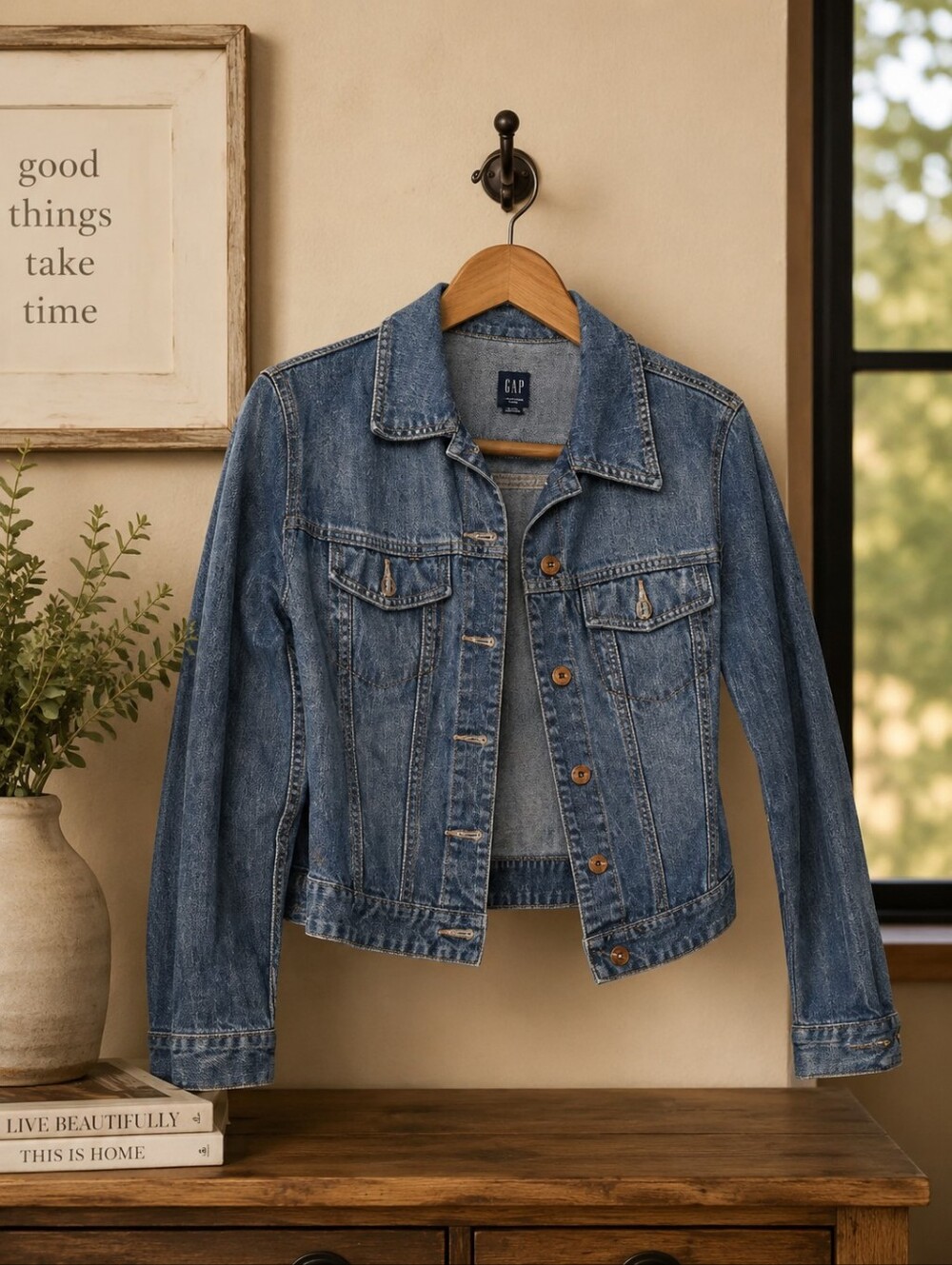 GAP Medium Blue Denim Jacket - Women's Jean Coat